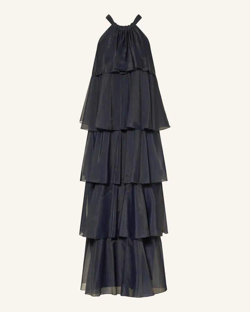 Y.A.S Kleid mit Volants Dunkelblau