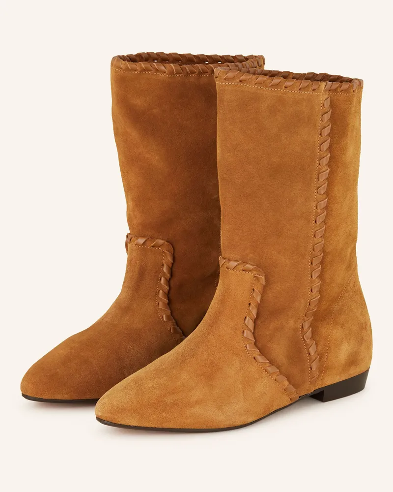 Isabel Marant Stiefeletten Staeni braun Cognac