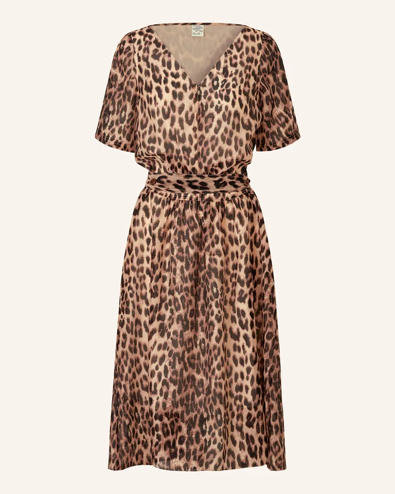 Baum und Pferdgarten Kleid Abna beige Schwarz