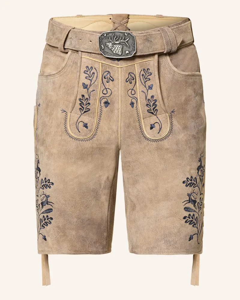 Spieth & Wensky Trachten-Lederhose Hofmeister braun Hellbraun