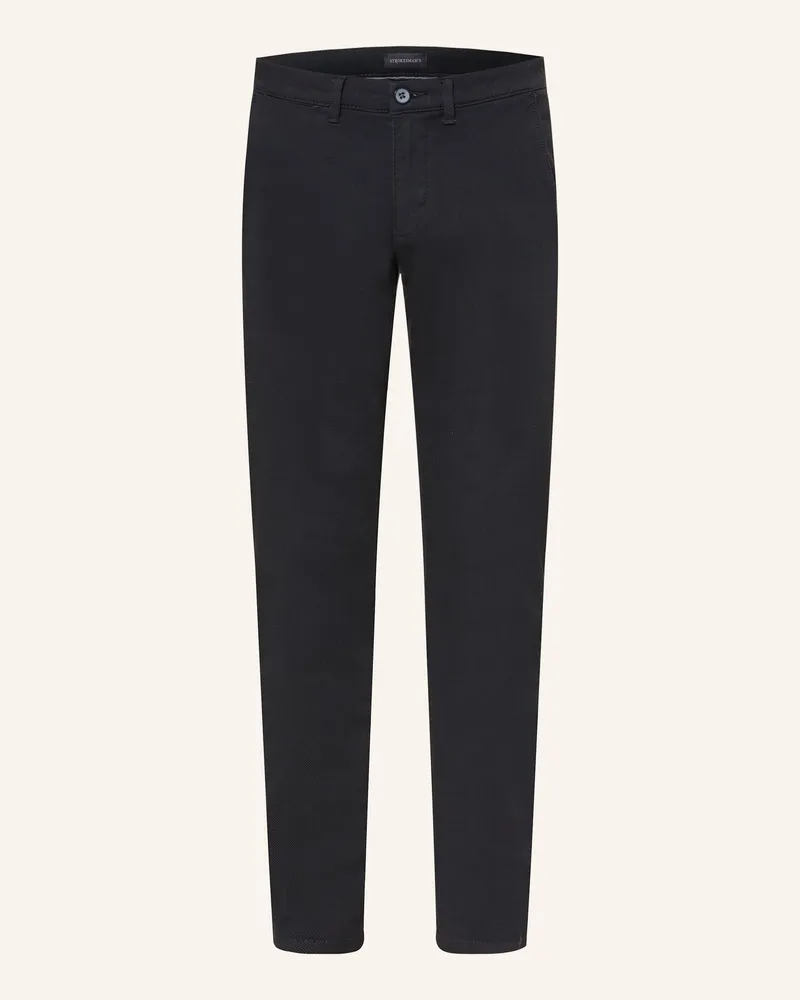 Strokesman's Piqué-Chino Slim Fit blau Dunkelblau