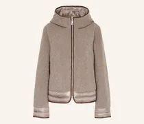 Jacke im Materialmix
