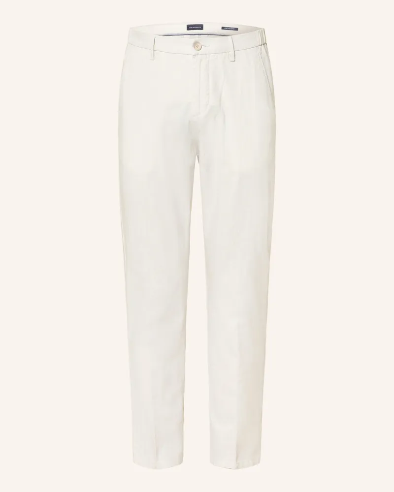 Strokesman's Chino Regular Fit mit Leinen Ecru