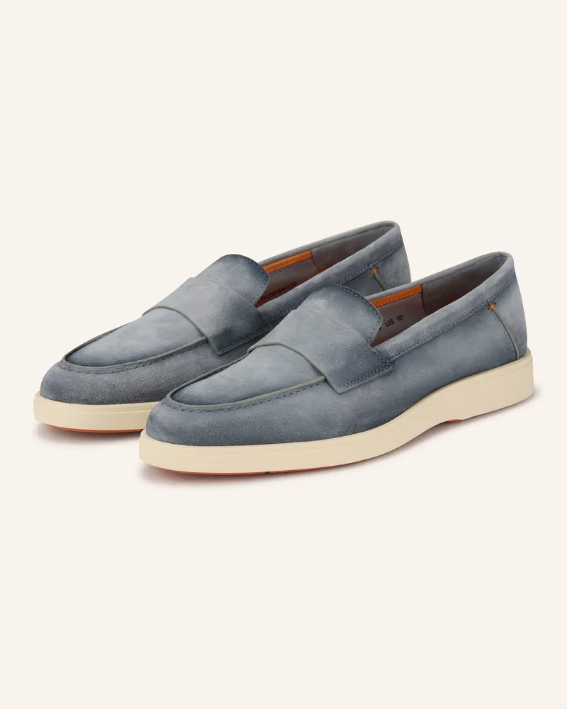 Santoni Loafer Revolve grau Blaugrau