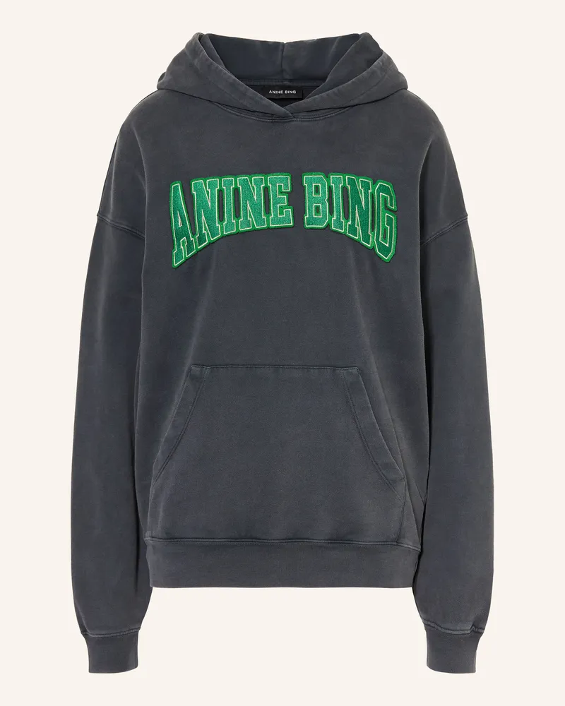 Anine Bing Hoodie Harvey schwarz Dunkelgrau