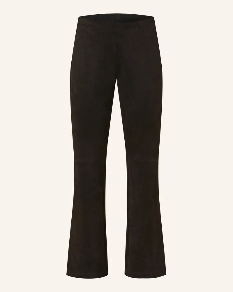 Mrs & HUGS Hose in Lederoptik Schwarz