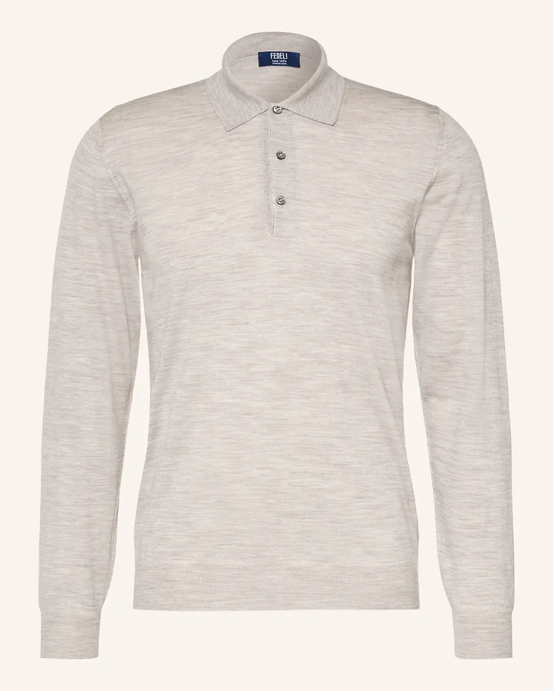 Fedeli Strick-Poloshirt beige Beige