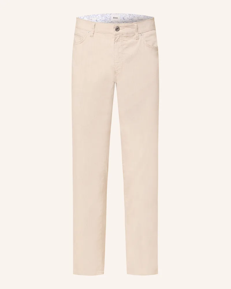 Brax Hose CADIZ L Modern Fit mit Leinen Beige