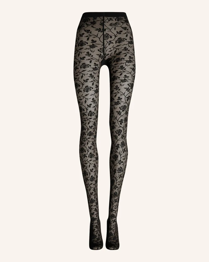Wolford Feinstrumpfhose Rose schwarz Schwarz