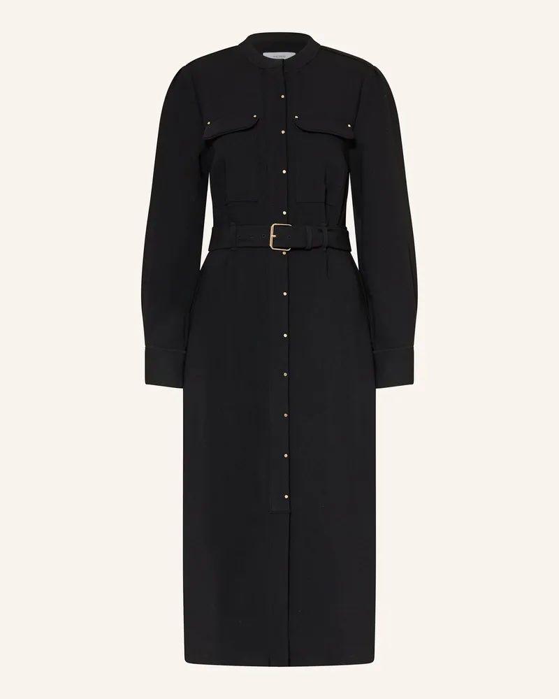 Reiss Kleid mit Nieten Schwarz