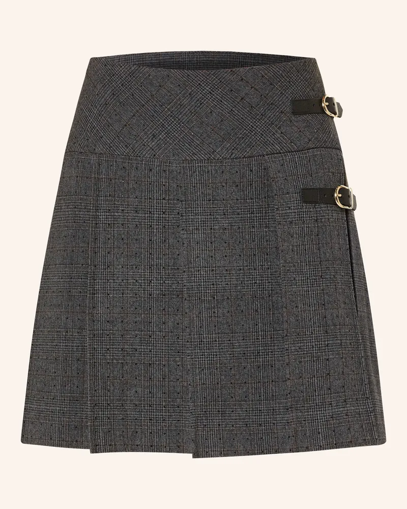 Sandro Faltenrock mit Schmucksteinen Dunkelgrau