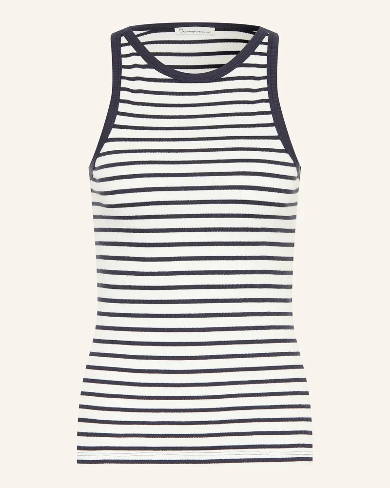 Knowledge Cotton Apparel Tanktop Racer blau Weiss