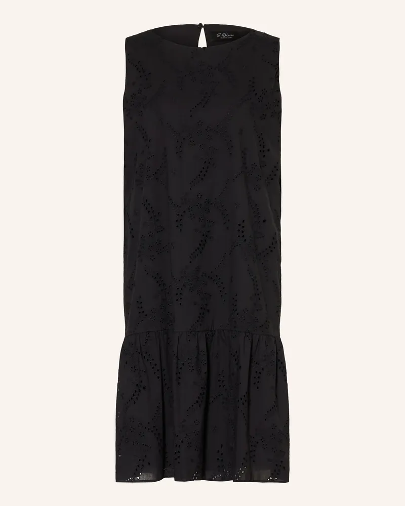 S.Oliver Kleid Aus Lochspitze schwarz Schwarz