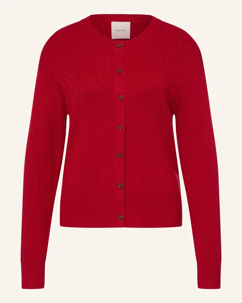 Calvin Klein Strickjacke rot Dunkelrot