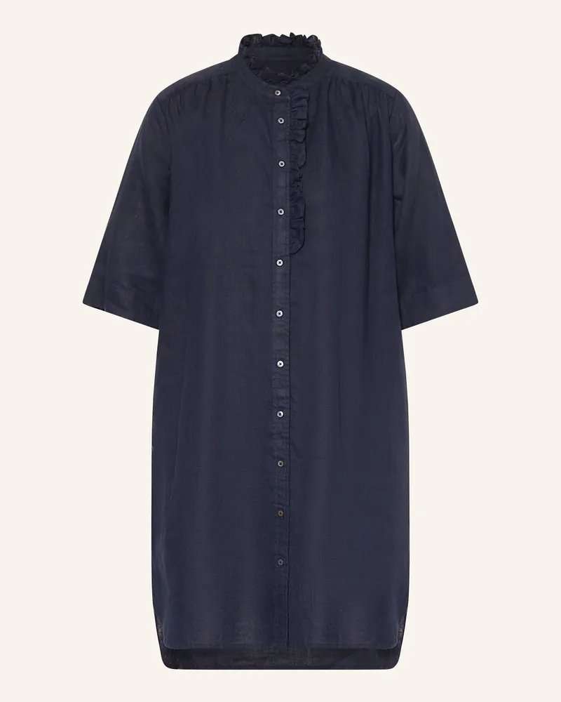 tonno e panna Leinenkleid blau Dunkelblau