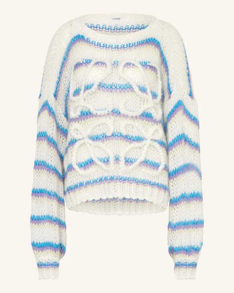 Loewe Oversized-Pullover ANAGRAM mit Mohair Weiss