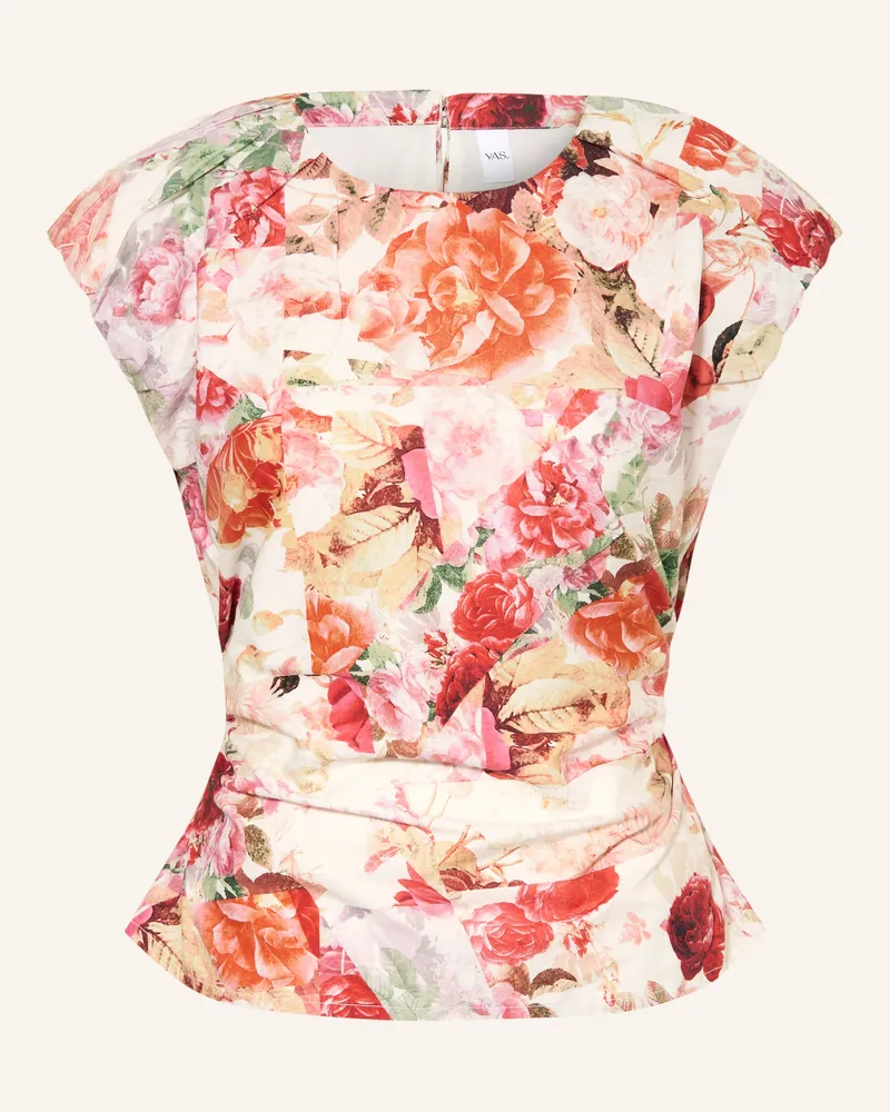 Y.A.S Blusentop Mit Cut-Out rot Creme