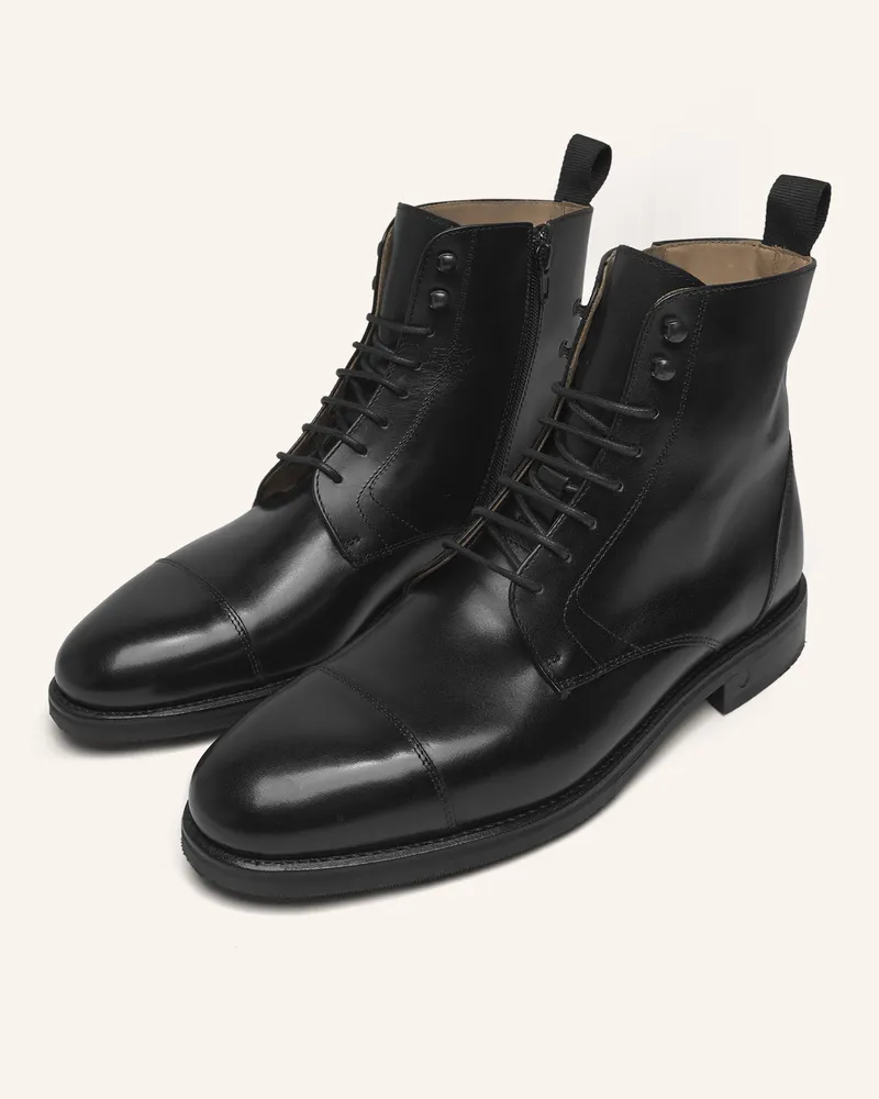 Henry Stevens Schnürboots Winston cdb2 schwarz Schwarz