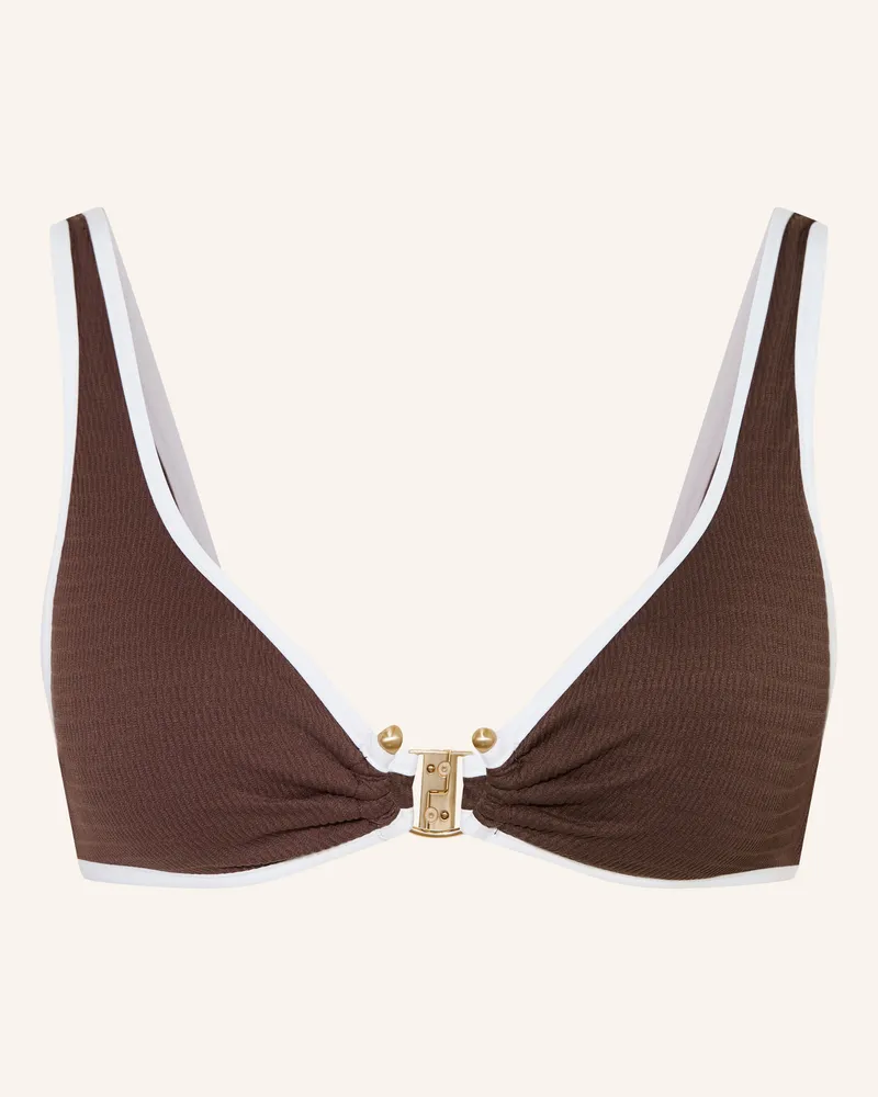 Seafolly Australia Bralette-Bikini-Top Beach Bound braun Dunkelbraun