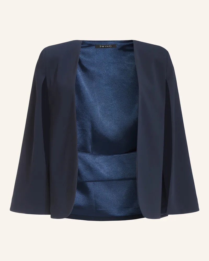 Swing Blazerweste blau Dunkelblau