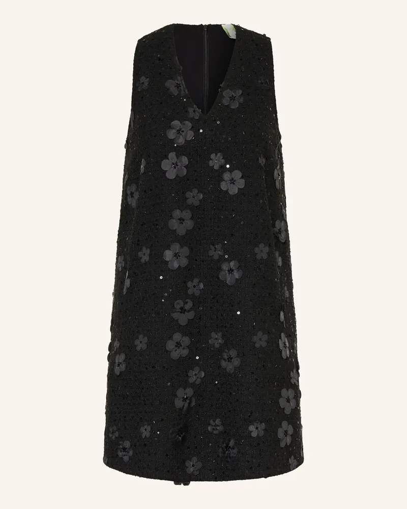 Princess goes Hollywood Tweed-Kleid Mit Schmucksteinen Und Pailletten schwarz Schwarz