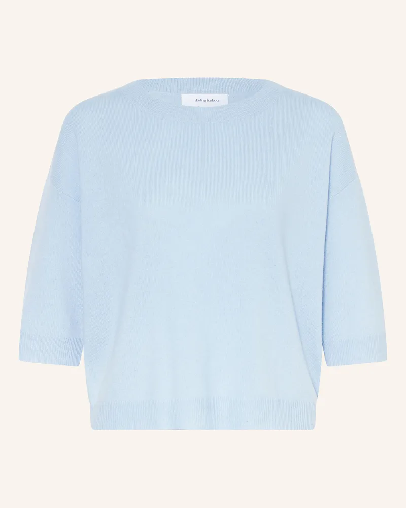 Darling Harbour Cashmere-Pullover mit 3/4-Arm Himmelblau