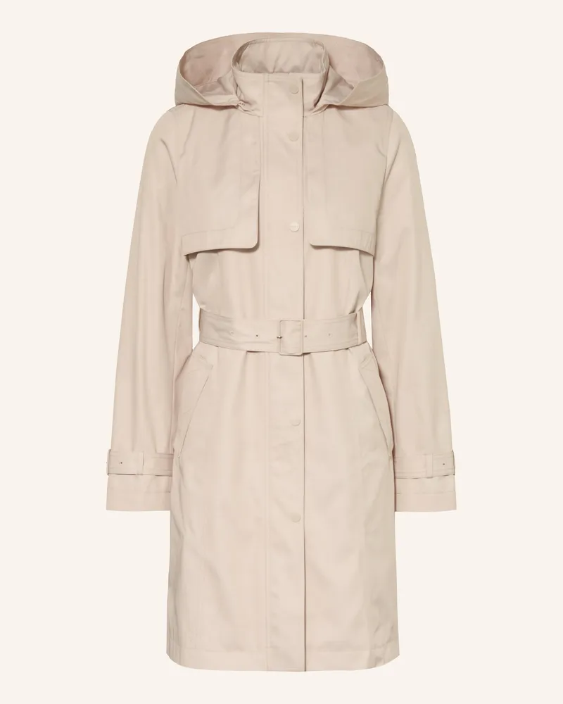 COMMA Trenchcoat mit abnehmbarer Kapuze Beige