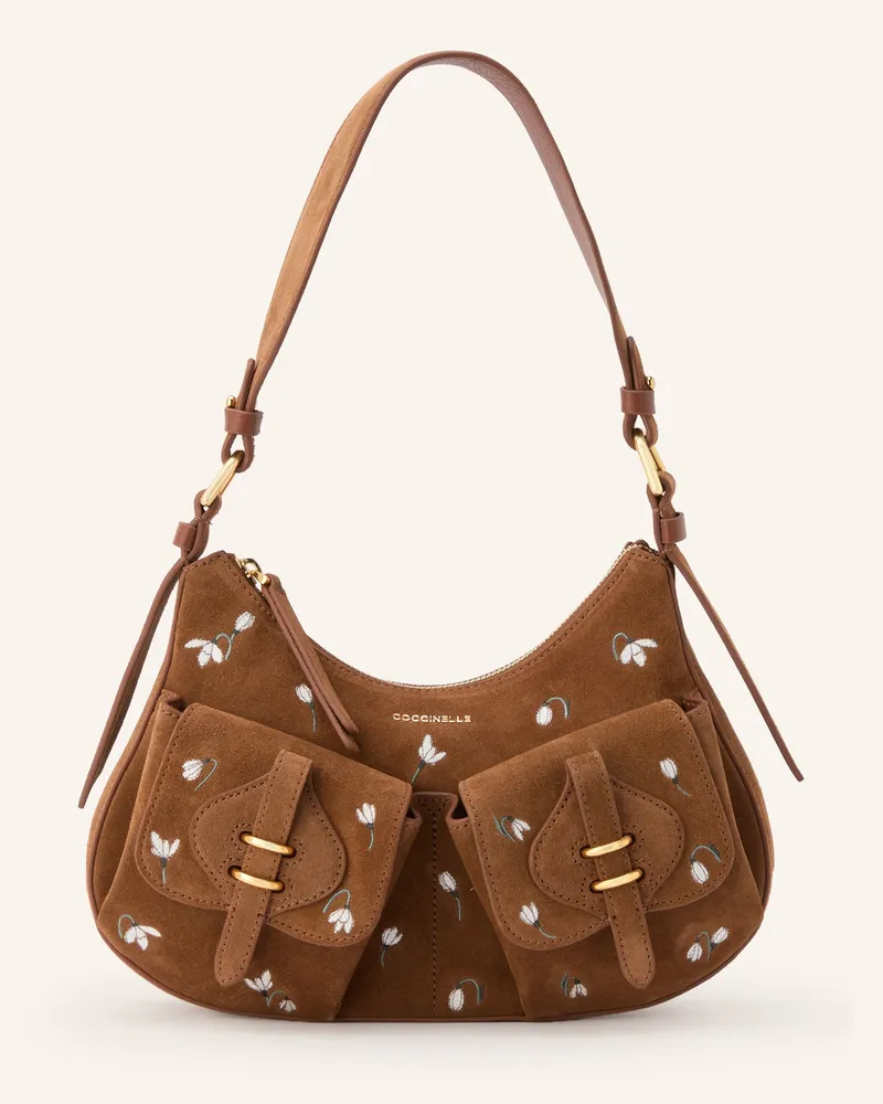 Coccinelle Schultertasche Mavery braun Cognac