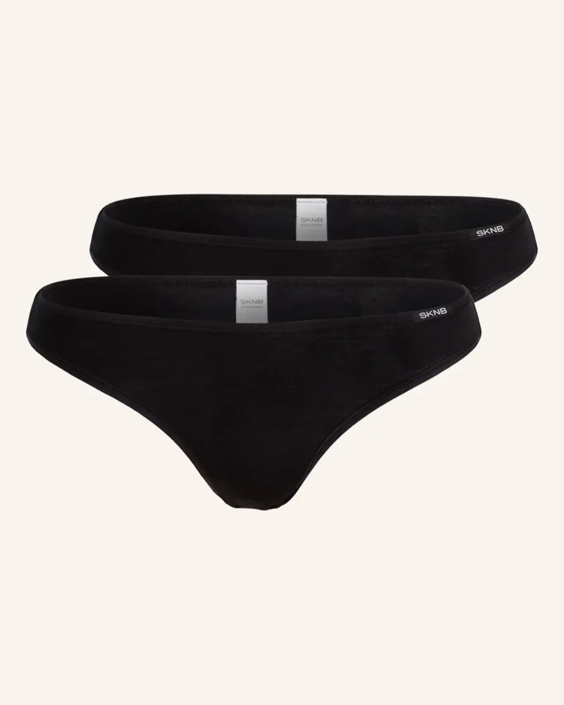 Skiny 2er-Pack Slips Every Day In Cotton Advantage schwarz Schwarz
