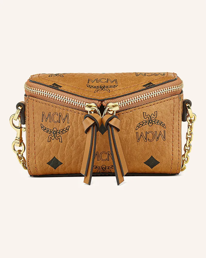MCM Handtasche DIAMOND VISETOS NANO Cognac
