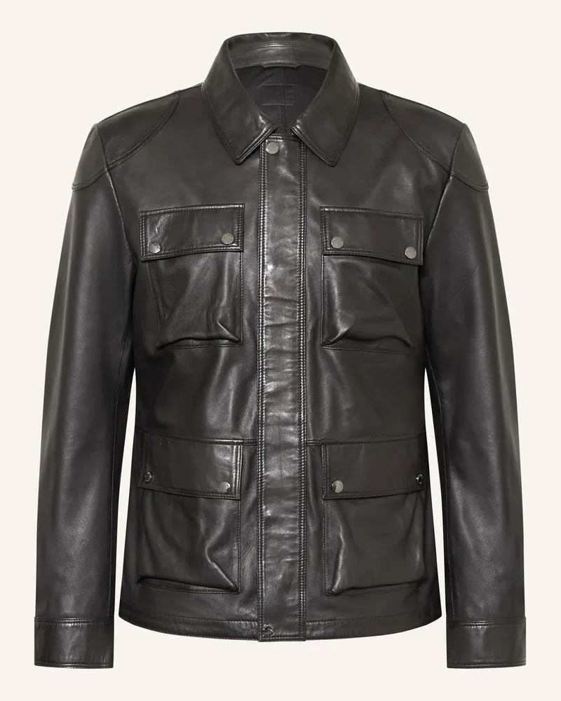 Milestone Lederjacke Msalexis schwarz Schwarz