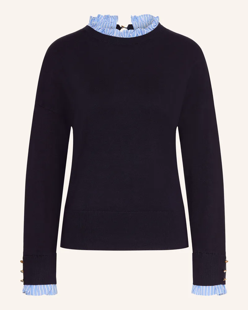 Phase Eight Pullover Jenna Mit Abnehmbarem Kragen Und Rüschen blau Dunkelblau