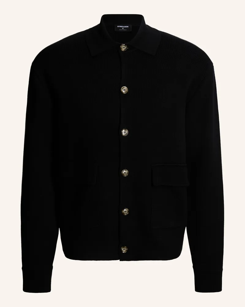 Strellson Strickjacke schwarz Schwarz