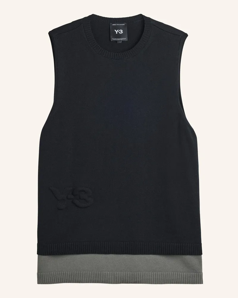 Y-3 Y-3 LOGO-STRICKWESTE Schwarz