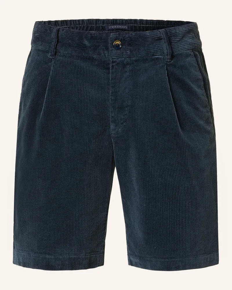 Strokesman's Cordshorts Slim Fit blau Dunkelblau
