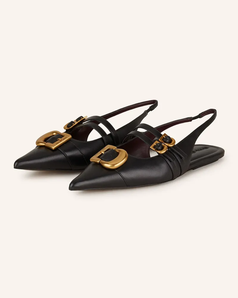 Marc Jacobs Mary-Jane-Ballerinas Schwarz