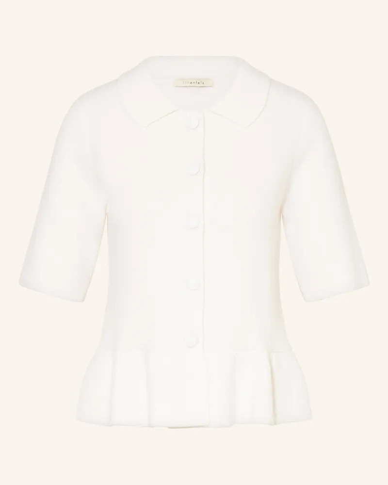 lilienfels Strickjacke mit 3/4-Arm und Cashmere Ecru