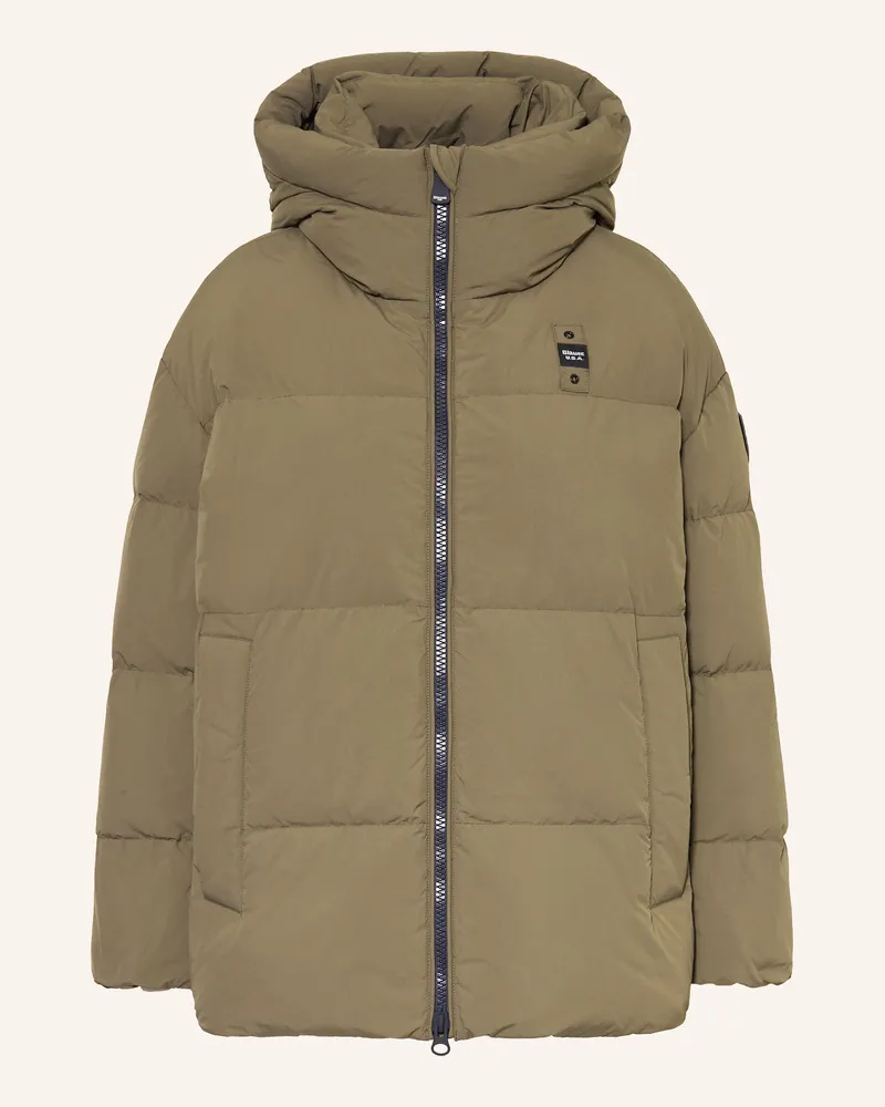Blauer Daunenjacke Napier gruen Grün