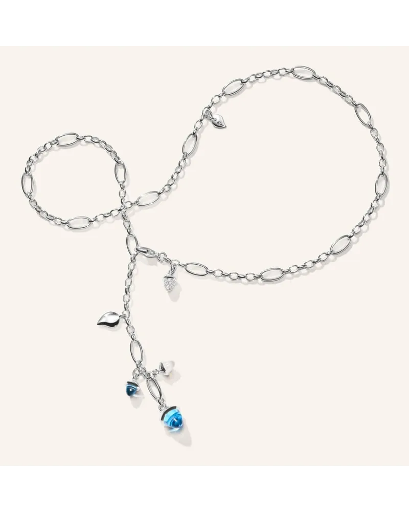 TAMARA COMOLLI Halskette NECKLACE MIKADO DELICATE 51 CM 'OCEAN Silber