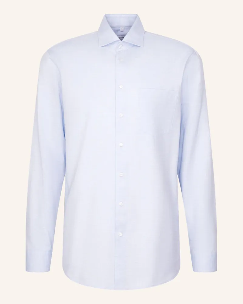 Seidensticker Flanellhemd Regular Fit Blau