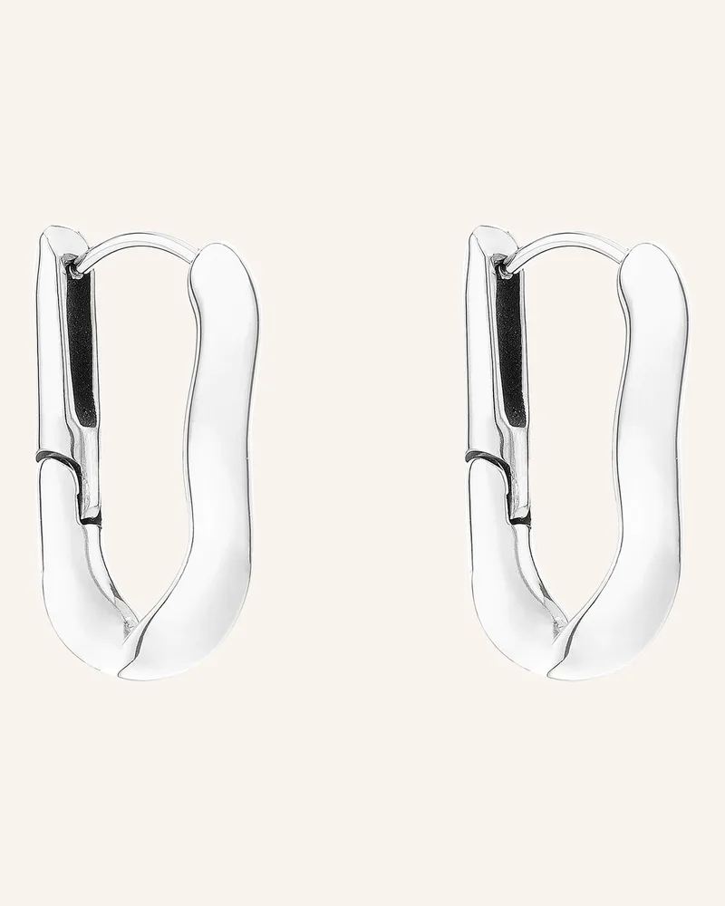 Liebeskind Creolen  Aus  Edelstahl silber Silber