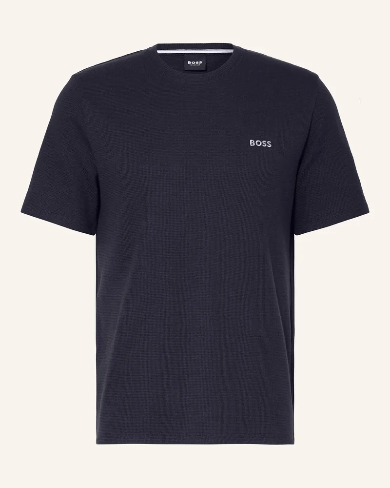 HUGO BOSS Schlafshirt blau Dunkelblau