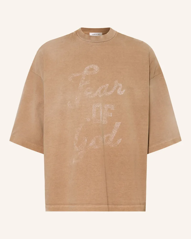 Fear of God Oversized-Shirt beige Hellbraun