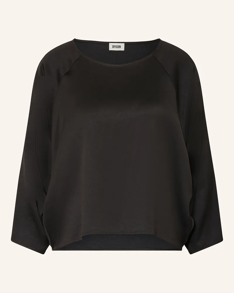 Drykorn Blusenshirt NIALINI aus Satin Dunkelbraun