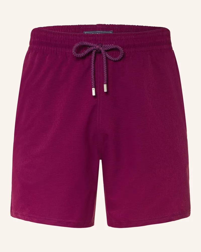 Vilebrequin Badeshorts Solid rot Fuchsia