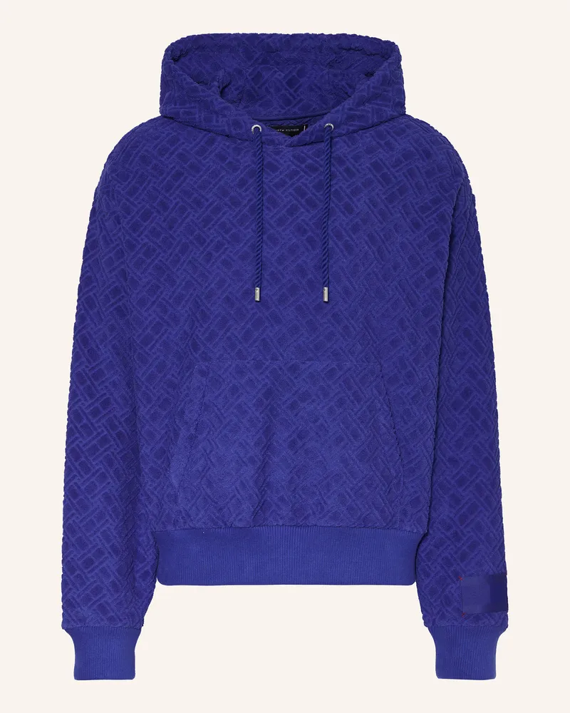 Tommy Hilfiger Jacquard-Hoodie Blau