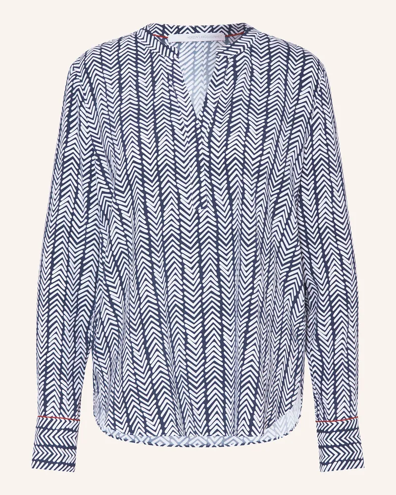 Herzen's Angelegenheit Blusenshirt aus Seide Dunkelblau