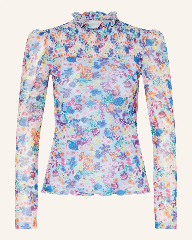 Rich&Royal Mesh-Longsleeve Hellblau