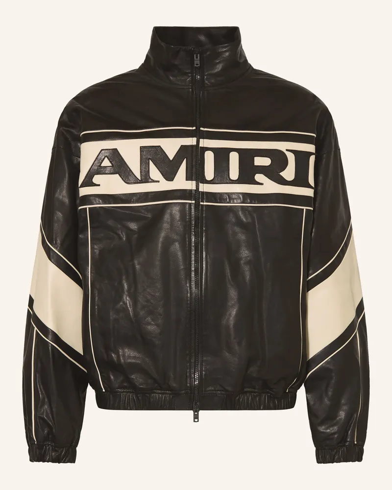 Amiri Lederjacke schwarz Schwarz