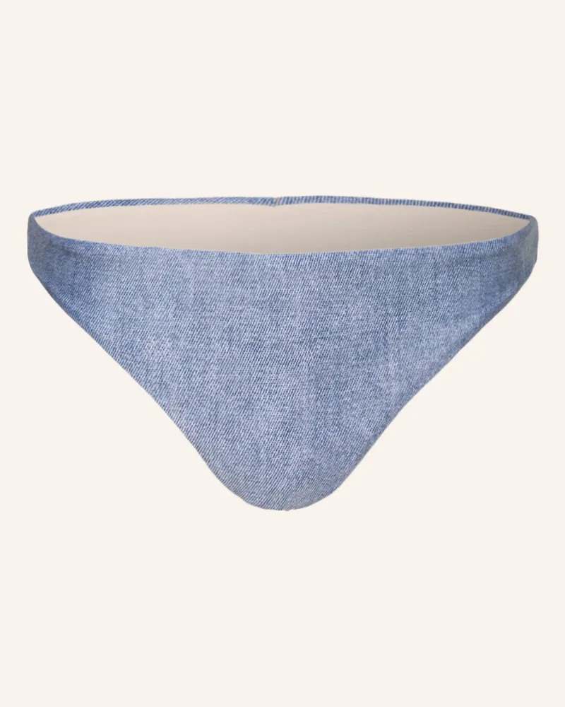 PilyQ Brazilian-Bikini-Hose BASIC RUCHED TEENY Blau